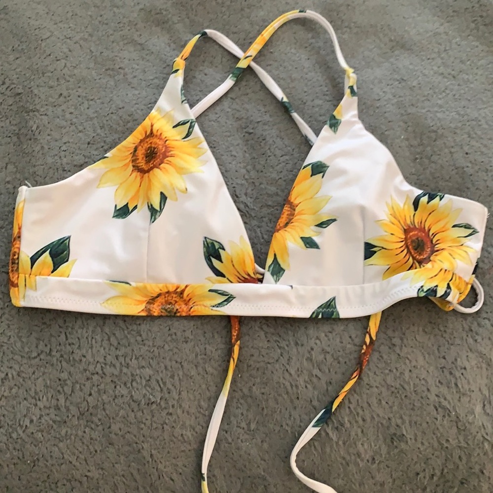 Sunflower Triangle Bikini Top